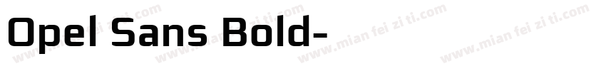 Opel Sans Bold字体转换